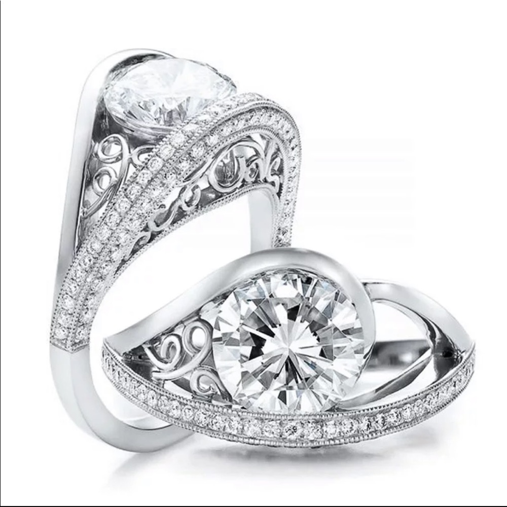 New 925 Silver Eye Luxury Diamond Ring 💍 - Picture 5 of 10